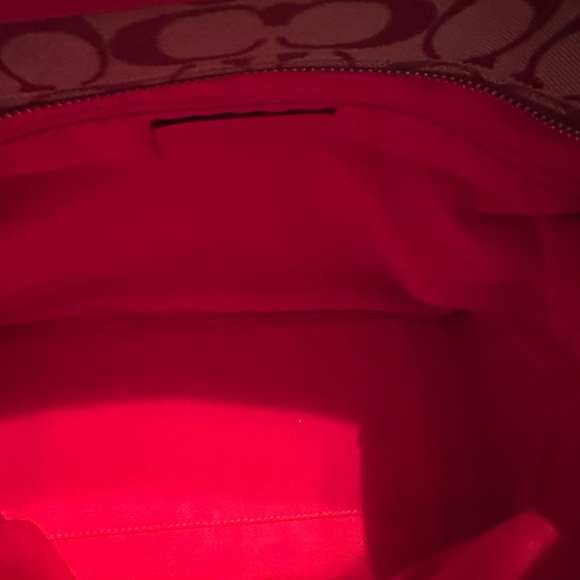 Coach Brown and Red Signature Totes coach wallet included - Picture 9 of 16